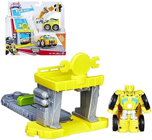 Bumblebee Quick Launch Garage Transformers Playskool Heroes Rescue Bots Flip Racer 2.5"