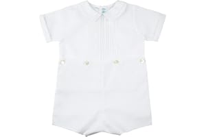 Feltman Brothers Baby Boys White Two Piece Bobby Suit, 18M