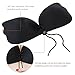 Adhesive Bra Push Up Bra Backless Bra with Drawstring, Adjustable Strapless Self Adhesive Invisible Bras for Women,Black,Cup A