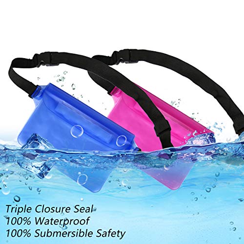 Yigou Waterproof Pouch Bag 2 Pack with Wist Strap Universal Dry Bag Case Prefect to Keep Your Phone Dry and Safe Idear for Boating Swimming Snorkeling Kayaking Beach Water Parks Fishing
