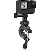 Sametop Handlebar Bike Pole Mount Motorcycle Clamp Mount Compatible with GoPro Hero 13 12 11 10 9 8 7 6 5 Session DJI Action 