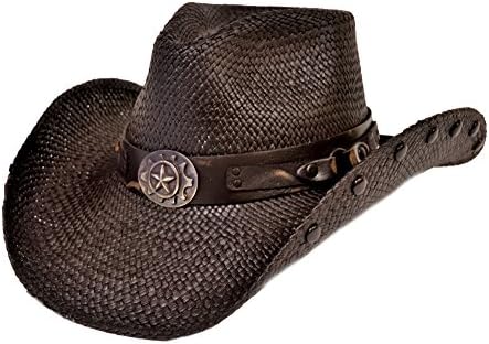 Genuine Panama Straw Cowboy Hats for Men &amp; Women 100% Toquilla Straw (Small, Sheriff)