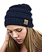 NYFASHION101 LED Hands Free Light Winter Cable Knit Cuff Beanie Hat