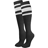 Premium Striped Adult Knee High Tall Athletic Skater Tube Socks