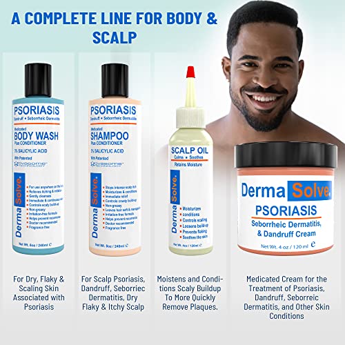 Scalp Psoriasis Shampoo & Conditioner (2pack) Naturally Heals Dandruff