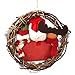D-FantiX 14 inch Small Merry Christmas Wreaths for Front Door, Small Grapevine Wreath Indoor Winter Holiday Wreaths Front Door Christmas Decoration Clearance (Reindeer Snowman Santa Claus)