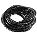 Uxcell a15121900ux2022 8M 25ft 8mm Black Wire Spiral Wrap Sleeving Band Tube Cable Protector