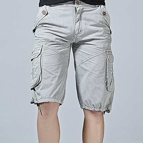 Shorts for Men, F_Gotal Men’s Casual Outdoor Big and Tall Cargo Sports Pants Training Jogger Shorts Sweatpants Gray