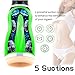 Male Masturbator Cup Adult Sex Toys for Men, Automatic Electric 5 Clamping+ 10 Vibrating with Various Girls Moans Stroker Masturbation Cup Rechargeable 3D Realistic Vagina Massage Vibrator