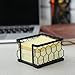 MyGift 3 X 3 Matte Black Metal Chicken Wire Office Desktop Sticky Note Dispenser, Square Memo Pad Holder