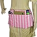 DALIX Waist Aprons Commercial Restaurant Home Bib Spun Poly Cotton Kitchen Pinstripe Pink