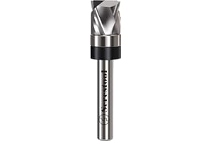 Serestool Top Bearing Flush Trim Router Bit 1/4 Shank, 1/2" Cutting Diameter, 1/2" Cutting Length, Up&Down Compression Cut, C