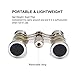 Uarter Opera Glasses Theater Vintage Binoculars with Chain Necklace Champagne-Silver
