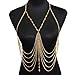 HITOP Women Retro Sexy Fashion Summer Beach inverted crystal tassel belly chain Bikini Body Chain