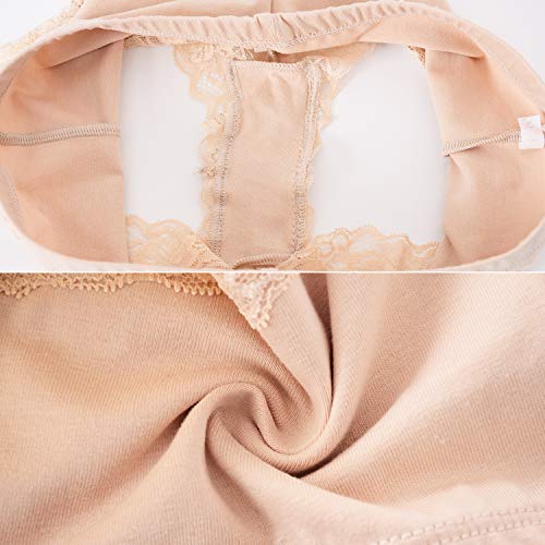 Women Cotton Underwear 6 Lace Boy Shorts Panties Slip Shorts for Womens