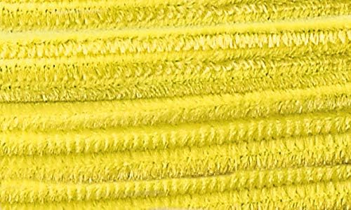 folia 77812 Chenille Wire, Pipe Cleaners, Pack of 10 in Lemon Yellow, Diameter 8 mm and 50 cm Long - Image 3