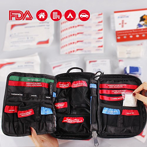 First Aid Kit Soft Case Molle Medical EMT Pouch Bag Waterproof for Home School Car Office Emergency Camping Hunting Sports