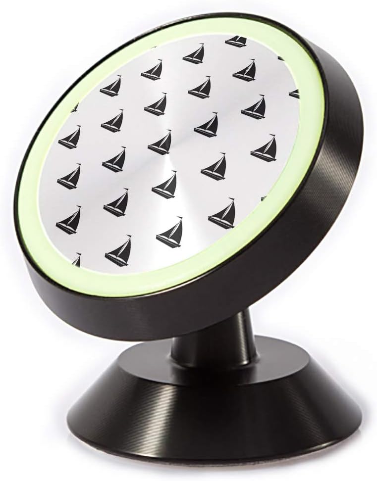 Tinmun Magnetic Phone Car Mount, Boat Sails Pattern Simple Sailboat Universal Car Phone Holder for Dashboard