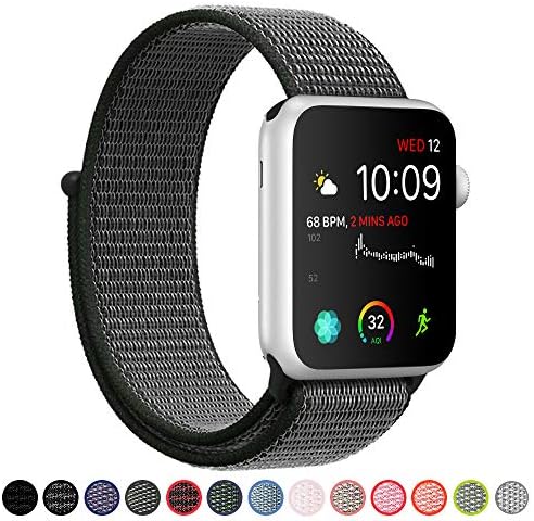 SYRE Compatible with Apple Watch Band Series 4/3/2/1 38mm 40mm 42mm 44mm, Lightweight Breathable Nylon Sport Band Replacement iWatch Series 4, Series 3, Series 2, Series