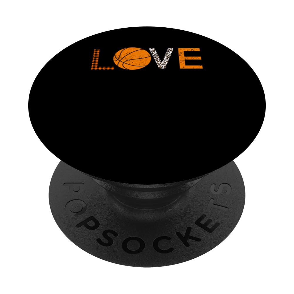 Love Basketball Lover Funny Bball Player Coach Fan Sports PopSockets Swappable PopGrip