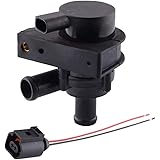 Cheriezing 1K0965561J Auxiliary Cooling Water Pump with Plug compatible with A3 A4 TT, VW Bettle CC Eos Golf GTI Jetta Passat