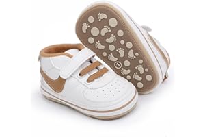 Clowora Unsex Baby Shoes Boys Girls Infant Sneakers Non-Slip Soft Rubber Sole Toddler Crib First Walker Lightweight Shoes