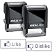 Pair of LIKE/DISLIKE Facebook Ideal 50 Self-inking Rubber Stamps