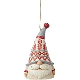 Enesco Jim Shore Heartwood Creek Nordic Noel Gnome with Sweater Hanging Ornament, 4.13 Inch, Multicolor