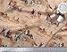 Soimoi Decorative 44 Inches Wide Pure Silk Brown Fabric Horse Printed Material by The Yard