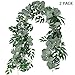 6.6ft Artificial Silver Dollar Eucalyptus and 5.9ft Faux Willow Vines Twigs Leaves Garland String for Wedding Arch Swag Backdrop Greenery Garland Indoor Outdoor