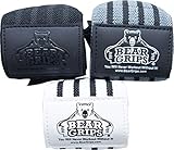 Bear Grips Gray Series, White Series Wrist-Wraps, Extra-Strength Wrist Support, Wrist Brace for Workouts (Colors: Gray, White & Black, Sizes: 12