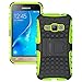 Galaxy J1 2016 Case, Galaxy Amp 2 Case, Galaxy Express 3 Case, OEAGO Tough Rugged Dual Layer Plastic Impact Defender Case Cover with Kickstand for Samsung Galaxy J1 (2016) / Amp 2 / Express 3 - Green