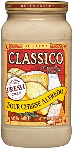 Classico Sauce, Four Cheese Alfredo, 15 oz