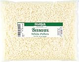 Stakich Pure White Beeswax Pellets, All Natural, Cosmetic Grade, Premium Quality (1 Pound)