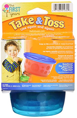 TOMY INTERNATIONAL I BOWL TAKE & TOSS 8OZ W/LID 6PK