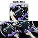 SEG Direct Steering Wheel Cover for Car, Standard Size 14.5-15 inch, Auto Interior Accessories, Plush Warm Velvet, Summer Winter, Purple