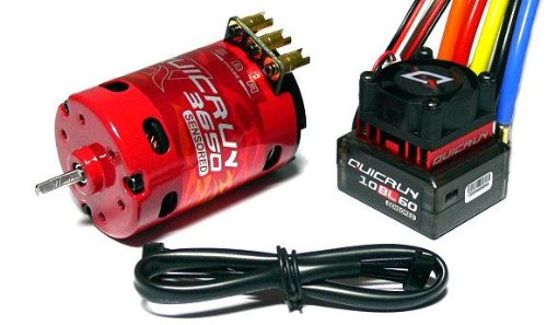 RCECHO® HOBBYWING QUICRUN 3650SD 2500KV 13.5T Sensored Brushless Motor & 60A ESC ME125 with RCECHO® Full Version Apps Edition