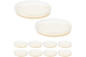ULTECHNOVO 10 Pack Pre-Poured LB Agar Plates, 9cm Nutrient Petri Dish with Agar for Science Fair Projects, Microbiology Exper