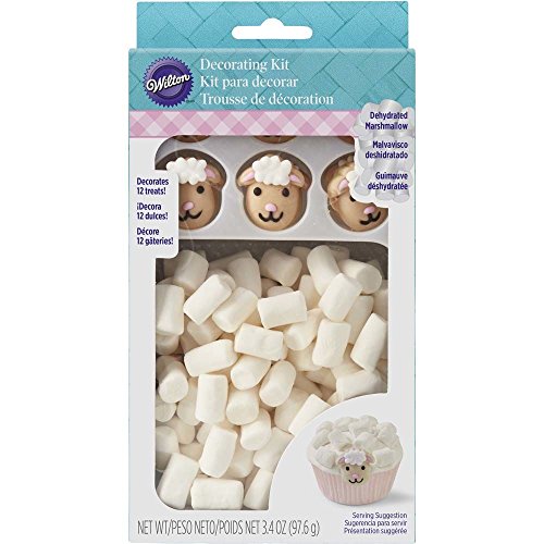Wilton 2104-7093 Wooly Lamb Icing Decorating Kit, Set of 12