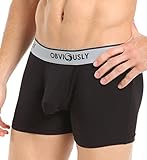 Obviously Naked Boxer Brief 3 inch Leg (Large, Black)