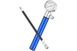 NIYANGLE Portable Alloy Ball Pump with Pressure Gauge for Soccer and Rugby Balls, Precise Inflating Control