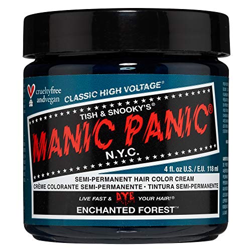 MANIC PANIC Classic Enchanted Forest Semi Permanent Hair Color - Deep Teal Green Hair Dye for Women & Men That Lasts 4-6 Weeks - Vegan, Ammonia & Cruelty-Free - Create & Mix Custom Shades (4oz)