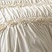 Lush Decor Ivory Darla 3-Piece Comforter Set, Luxury Bedding (Full/Queen) - DISCONTINUED