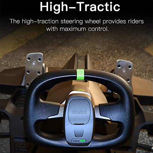 stio GoKart Pro Steering Wheel Compatible with Ninebot by Segway Go Kart Kit Go Kart PRO Refit Smart Scooter Steering Wheel Replacements GoKart Original Accessories (Black)