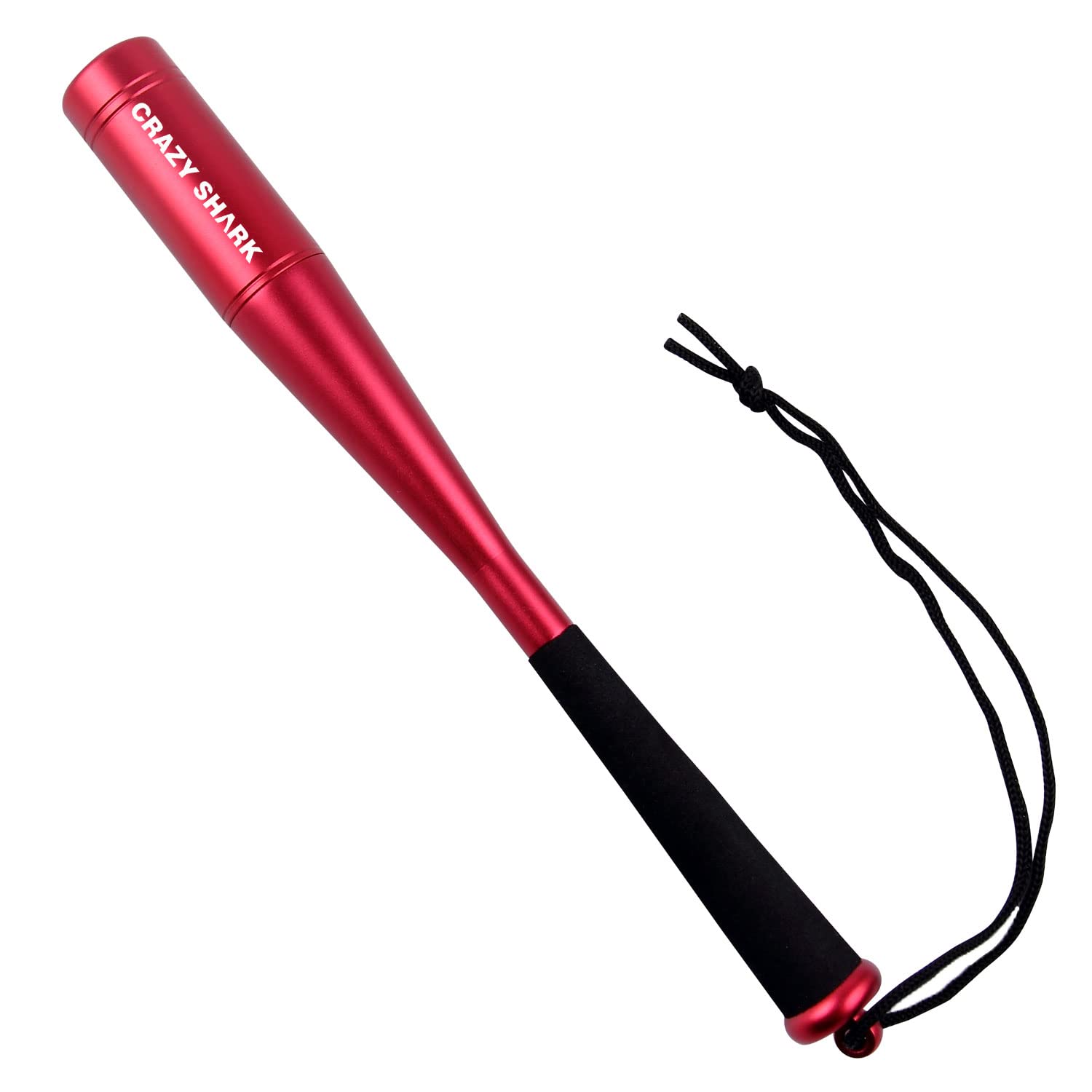 CRAZY SHARK Fishing Priest, Fishing Bat, Aluminum Alloy Fish Knock Tool with Foam Handle and Lanyard, 25cm