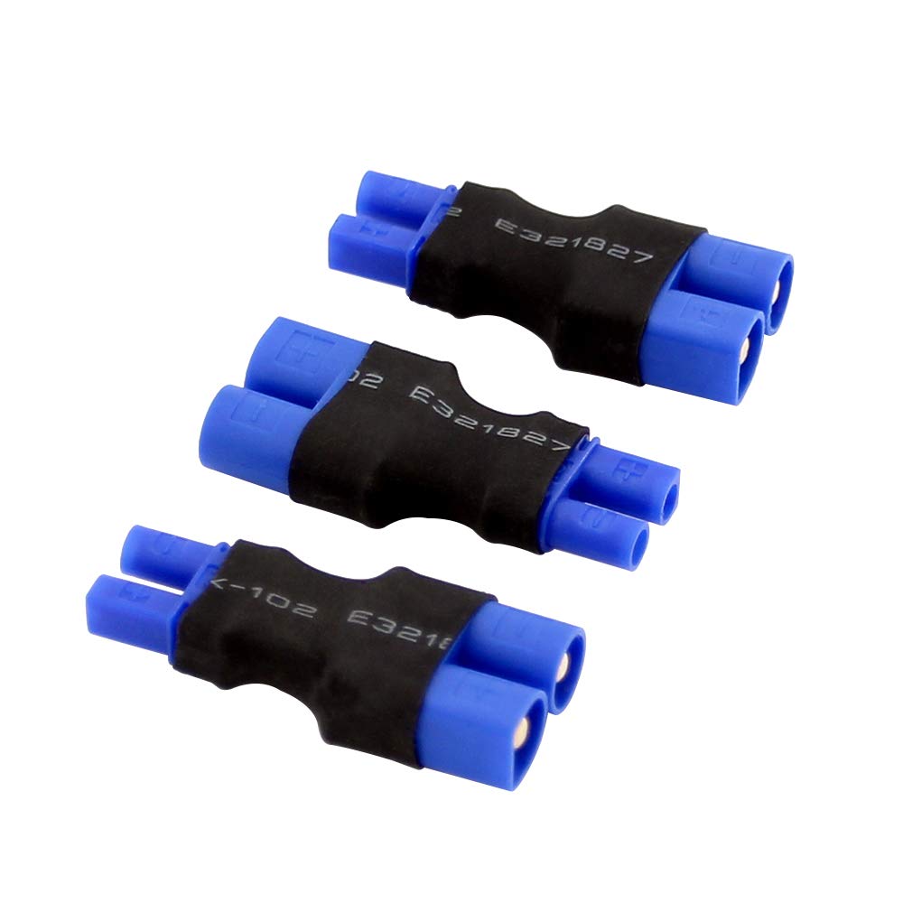 BDHI 3pcs No Wires Connector: Male EC3 to Female EC2 Lipo Battery Adapter(BDHI-80)