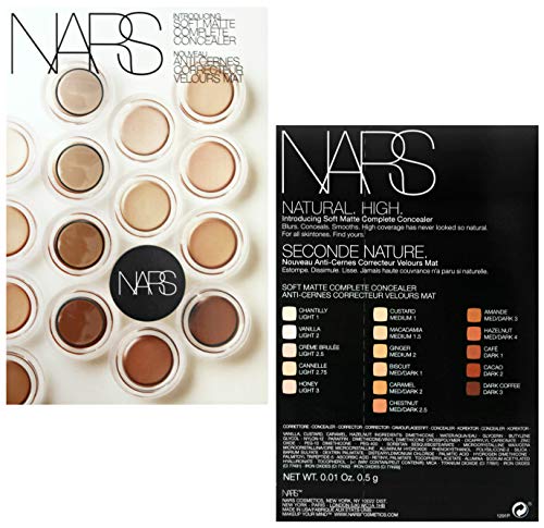 Nars Soft Matte Complete Concealer Sample Card (Vanilla, Custard, Caramel, Hazelnut)