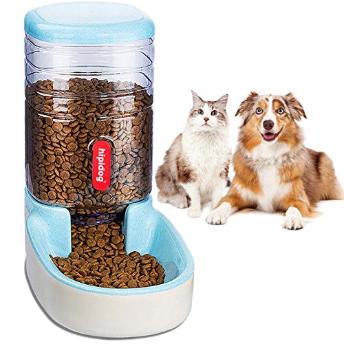 LuckyM Pets Automatic Feeder and Waterer Set,Dogs Cats Food Feeder and