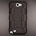 Note 2 Case, Galaxy Note 2 Case Kmall Shockproof Heavy Duty Protection Hybrid Full Body Rugged Case Rubber Dual Layer Holster Note 2 Cover for Samsung Galaxy Note 2 N7100 with Kickstand(Black)
