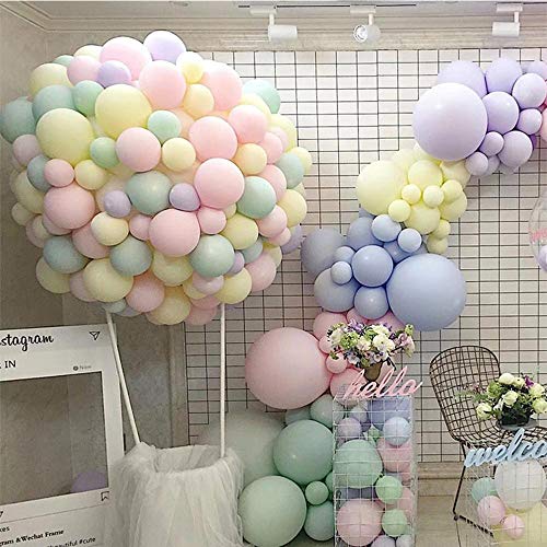 40pcs Macaron Candy Colored Latex Balloon,Party Decorations Set Combined Balloons,Pink Green Purple Blue Yellow Latex Balloon for Birthday Party Wedding Ceremony Decoration Baby Shower Supplies